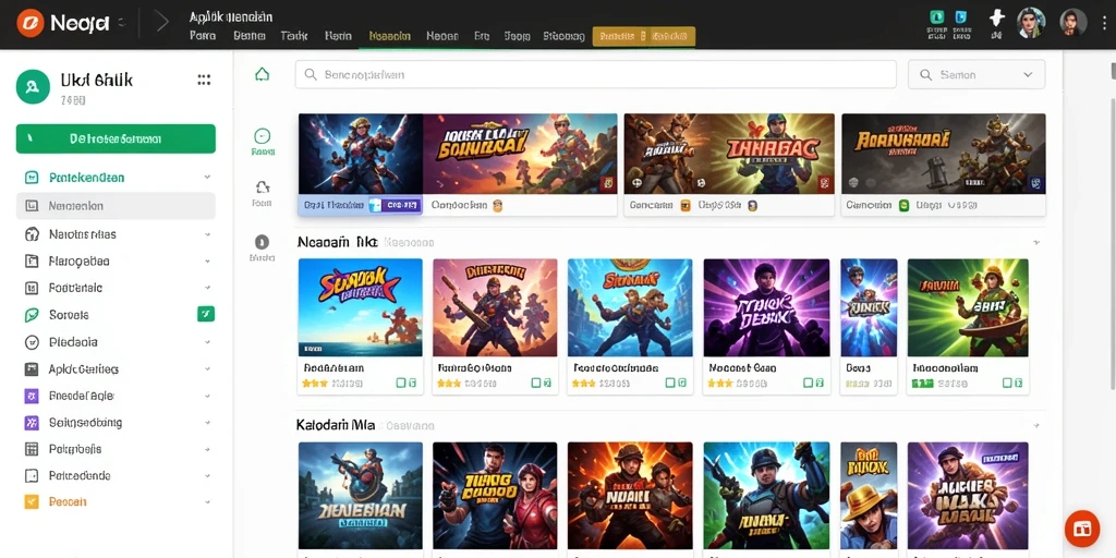 Screenshot dari tampilan awal aplikasi NEX288 yang menarik.
